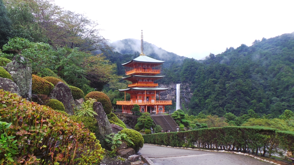 La pagode du sanctuaire Kumano Nachi Taisha, Kansai, Japon.