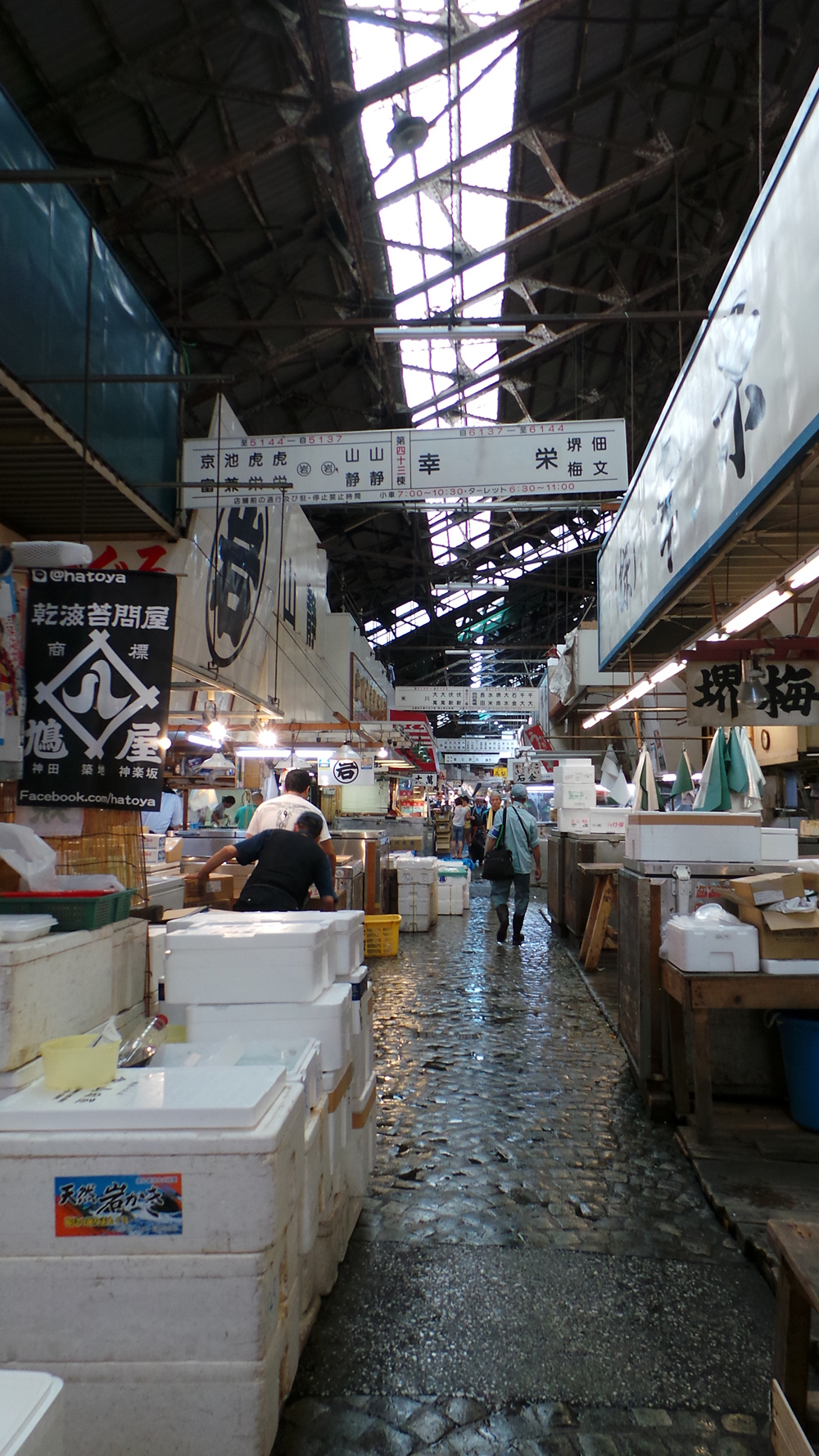 Visiter la halle aux poissons du marché de Tsukiji, Tokyo, Japon.